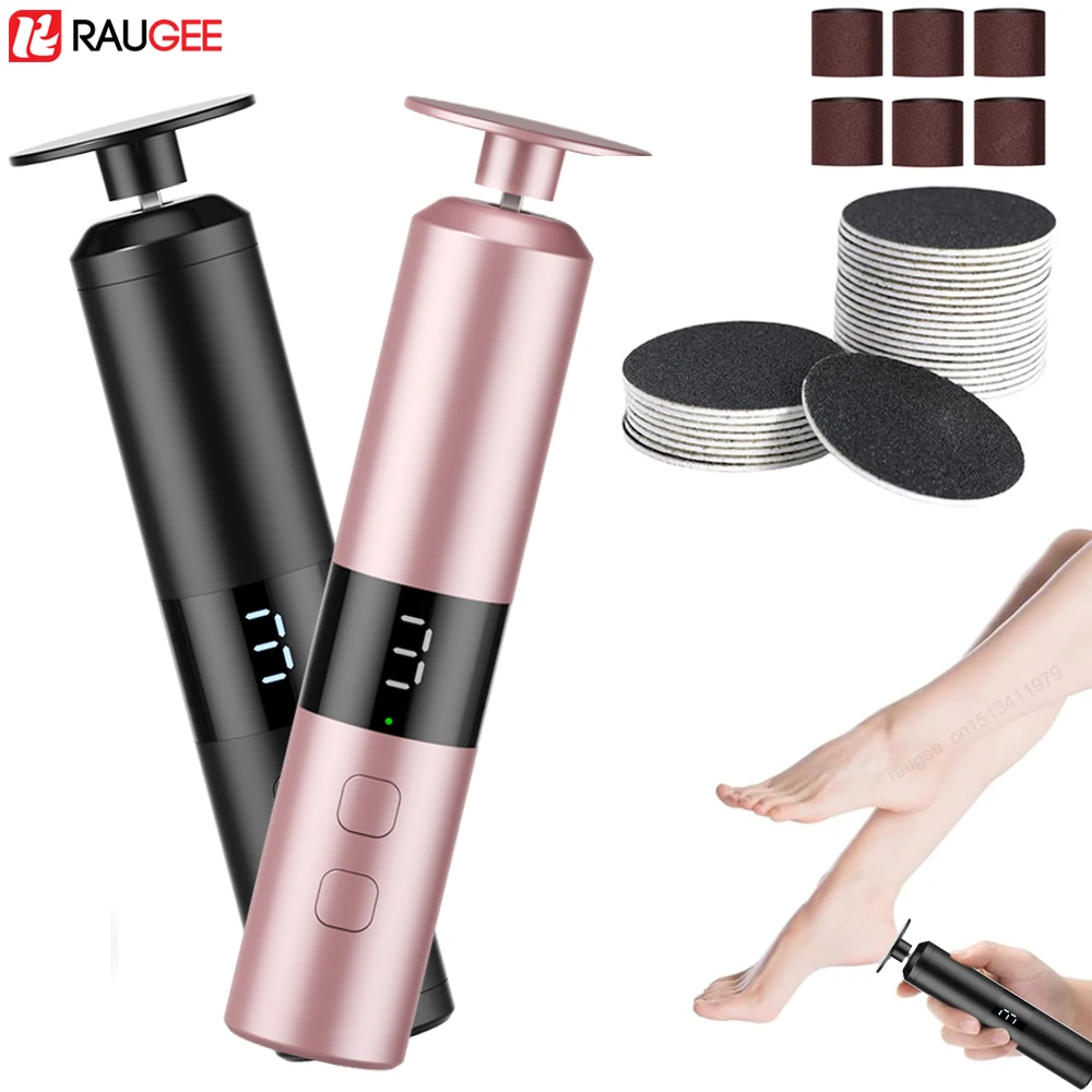 

Электрическая шлифовальная машинка для ног, перезаряжаемая электрическая пилка для ног с регулируемой скоростью, педикюр, средство для удаления омертвевшей кожи, мозолей для ног