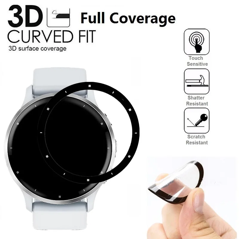 3ชิ้น3D ป้องกันหน้าจอขอบโค้งมนสำหรับ Garmin venu 3/venu สมาร์ทวอทช์ฝาครอบเต็มรูปแบบฟิล์มป้องกันนุ่มป้องกันรอยขีดข่วน