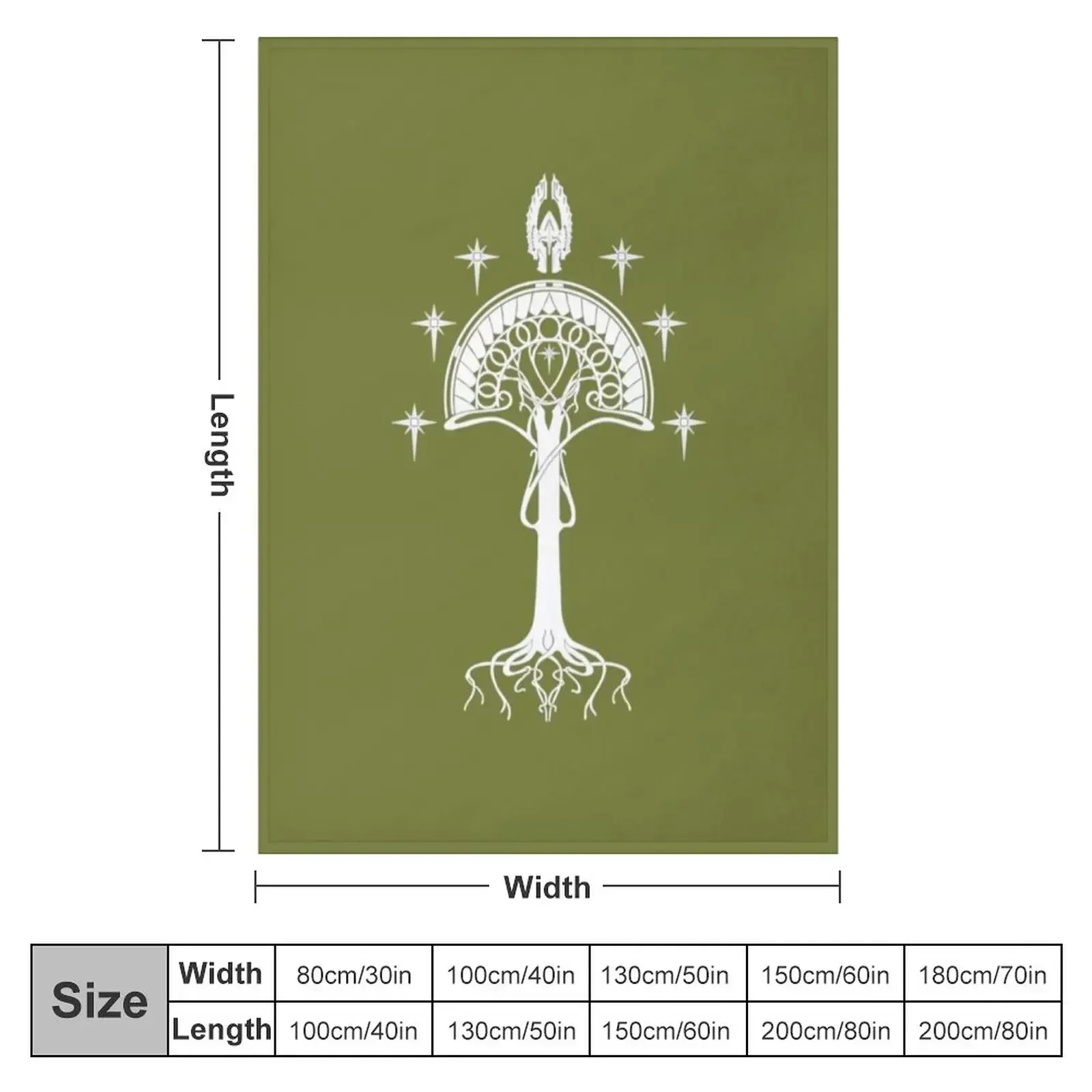 Sigil of the United Kingdom of Arnor and Gondor Throw Blanket Cute Decoratives Blankets