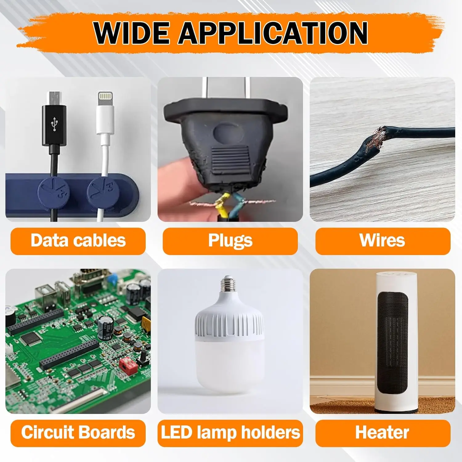 Cinta Eléctrica Líquida Blanca de Secado Rápido, Sellador Impermeable, Pegamento Aislante para Reparación de Cables USB, Cargadores y Otros Cables