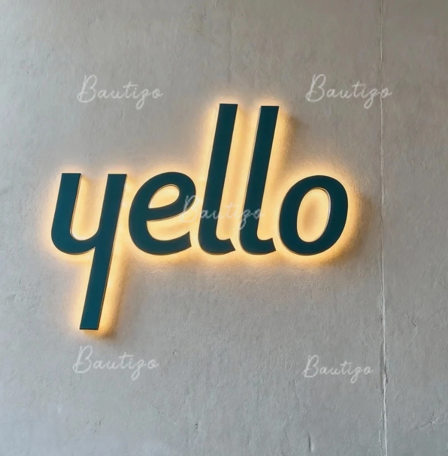 Custom Light Sign Personalized for Business 3D Metal Logo Backlit LED Outdoor&office Box Wall Advertising Sign: Metal & acrylic