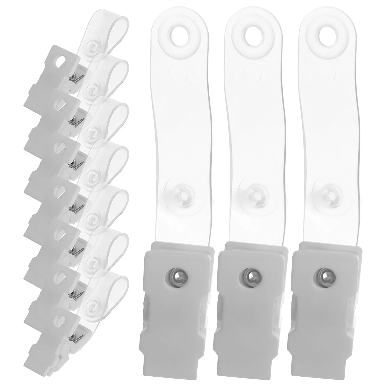 

100Pcs Plastic Badge Clips Small Id Card Holders Portable Multi-Use for Conferences Offices Schools Events