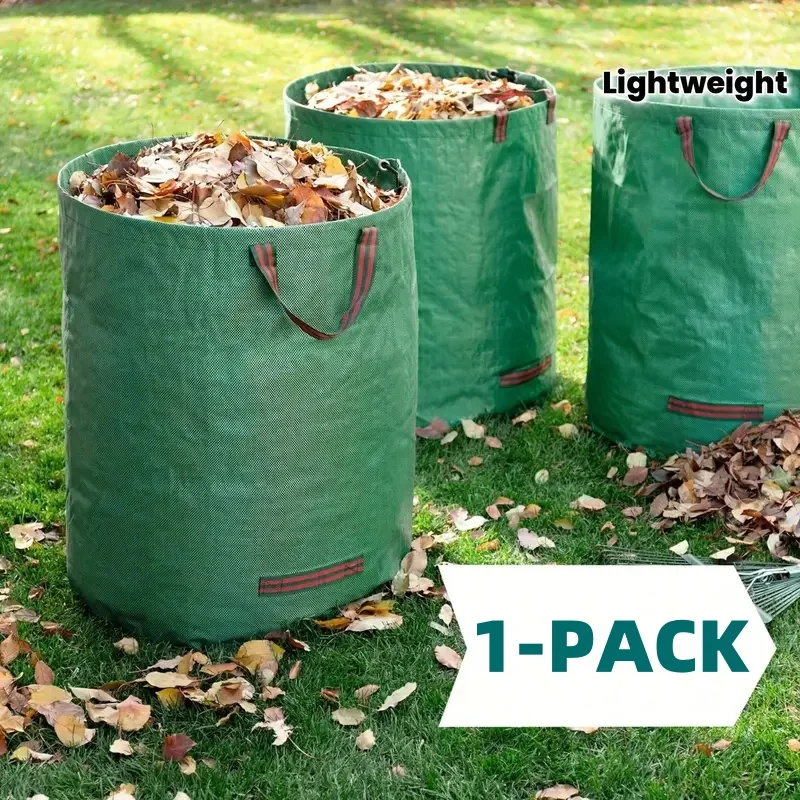 PP Garden Trash Bag Reusable Lightweight Yard Waste Bags with Handles Collecting Plants Grass Cleaning Branches Fallen Leaves