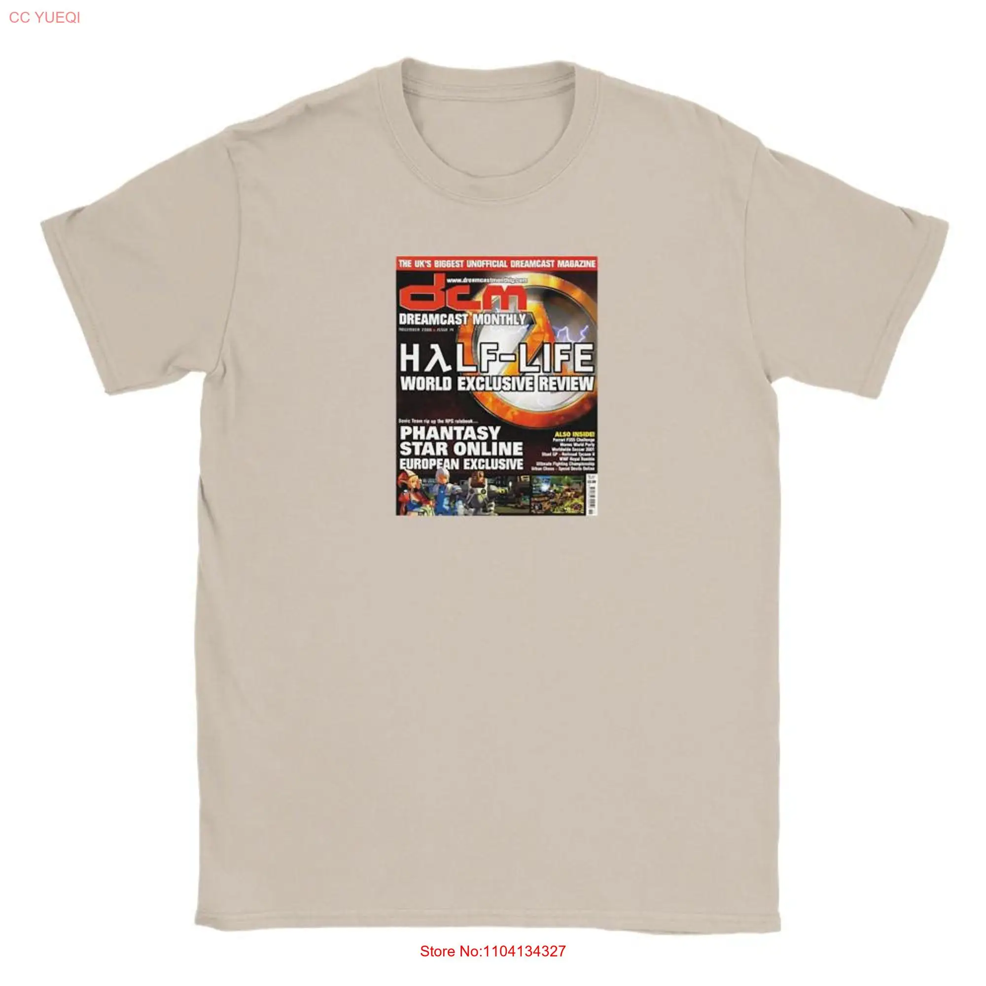 Half Life Vintage Dreamcast Magazine T shirt Retro Gaming long or short sleeves