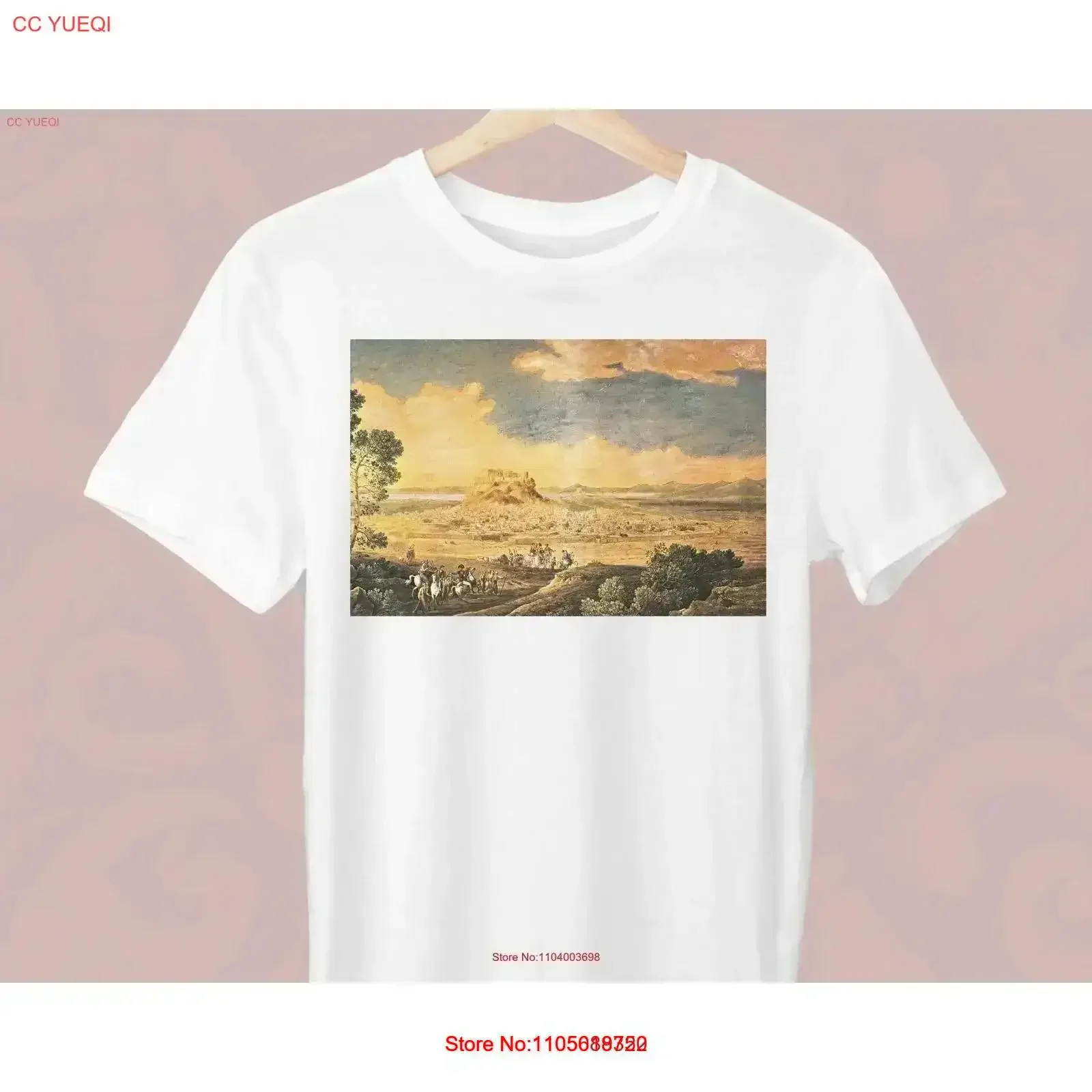 General view of Athens Louis Francois Edward Cassas T Shirt Greek for a Stylish vintage Washed Soft homme fashion vintage