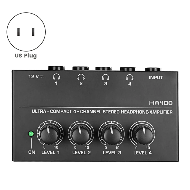 POP-l4 Channels Mini Headphone Amplifier Multiple Volume Adjusters for Multiple Headphone Connections for Listening US