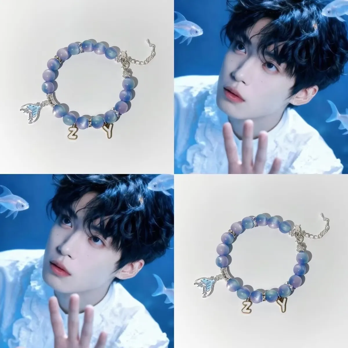 Pulsera de cristal con diseño de cola de pez Ziyu Xingyu, pequeña y versátil, regalo de alta estética, personalizable