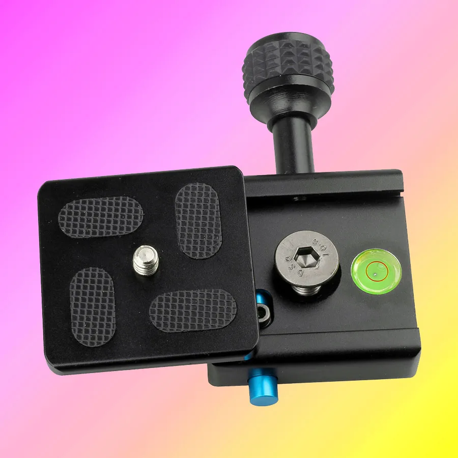 Piastra a sgancio rapido per testa treppiede in lega di alluminio per accessori monopiede per fotocamera Canon Nikon Sony Pentax Panasonic Fujifilm