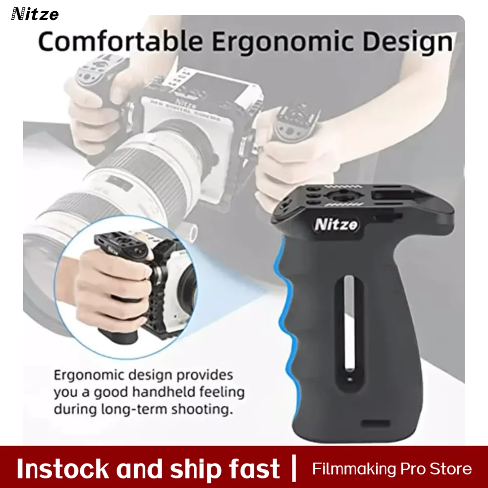 Nitze Side Handle Camera Handle with ARRI Rosette for Left or Right Hand Up and Down Adjustable