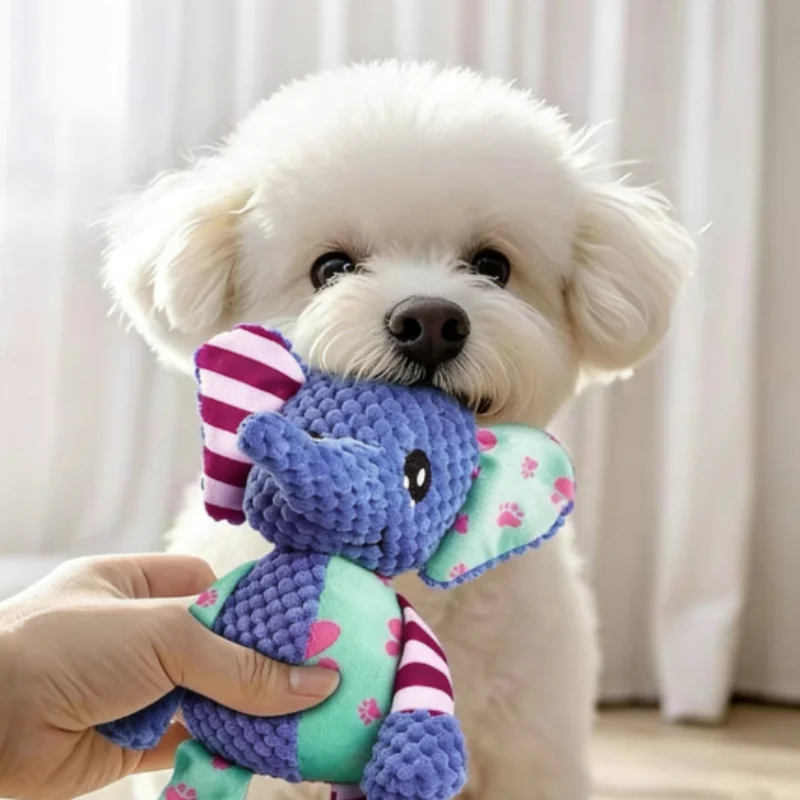 Strapazierfähiges Haustier-Hunde-Plüschtier für kleine Rassen – quietschendes Kauspielzeug in Tierform für Chihuahua Yorkshire Bichon Welpen – Detail 29