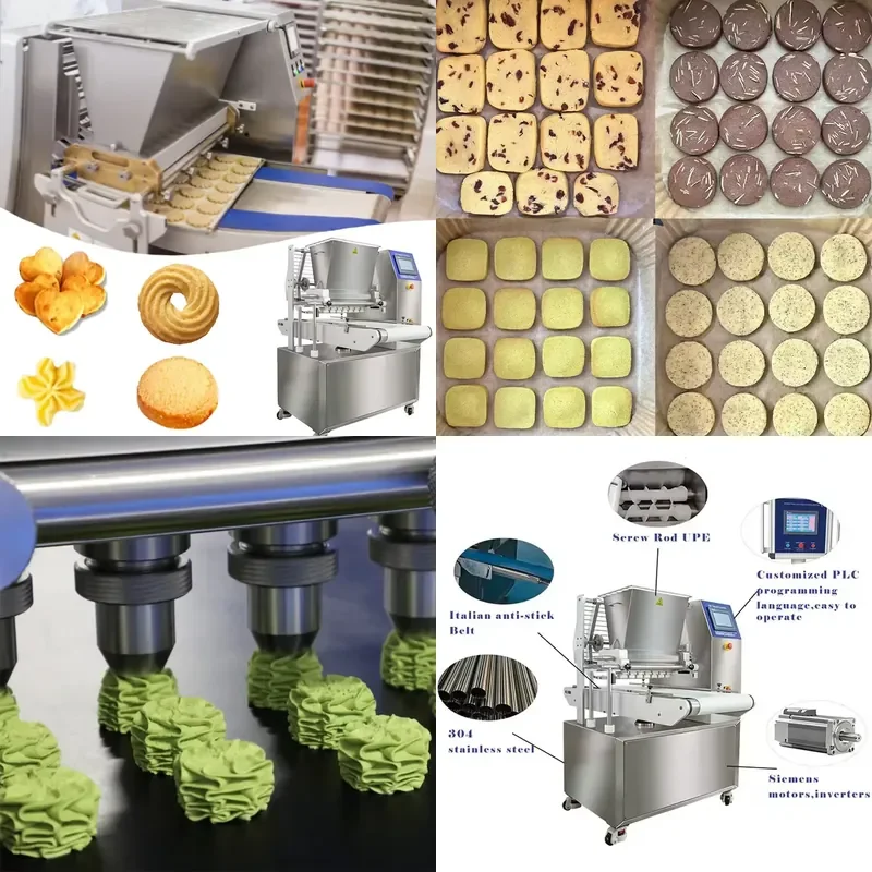 for Automatic Monochrome Biscuit Production Line Cutting and Twisting Machine High Output Factory Molding Equipment