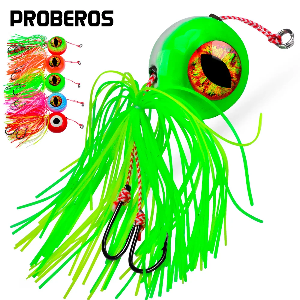 

PROBEROS 1pcs Artificial Tackle Sea Fishing Jig Bait With Skirts 20g-120g Saltwater Fishing Lures Bass Wobblers Carp Crankbait