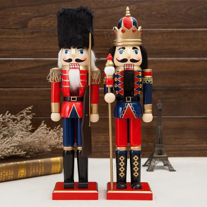 

New King Movable Doll Puppets 38cm Classic Nutcracker Puppet Soldiers Christmas Toy Gift High Quality Ht106
