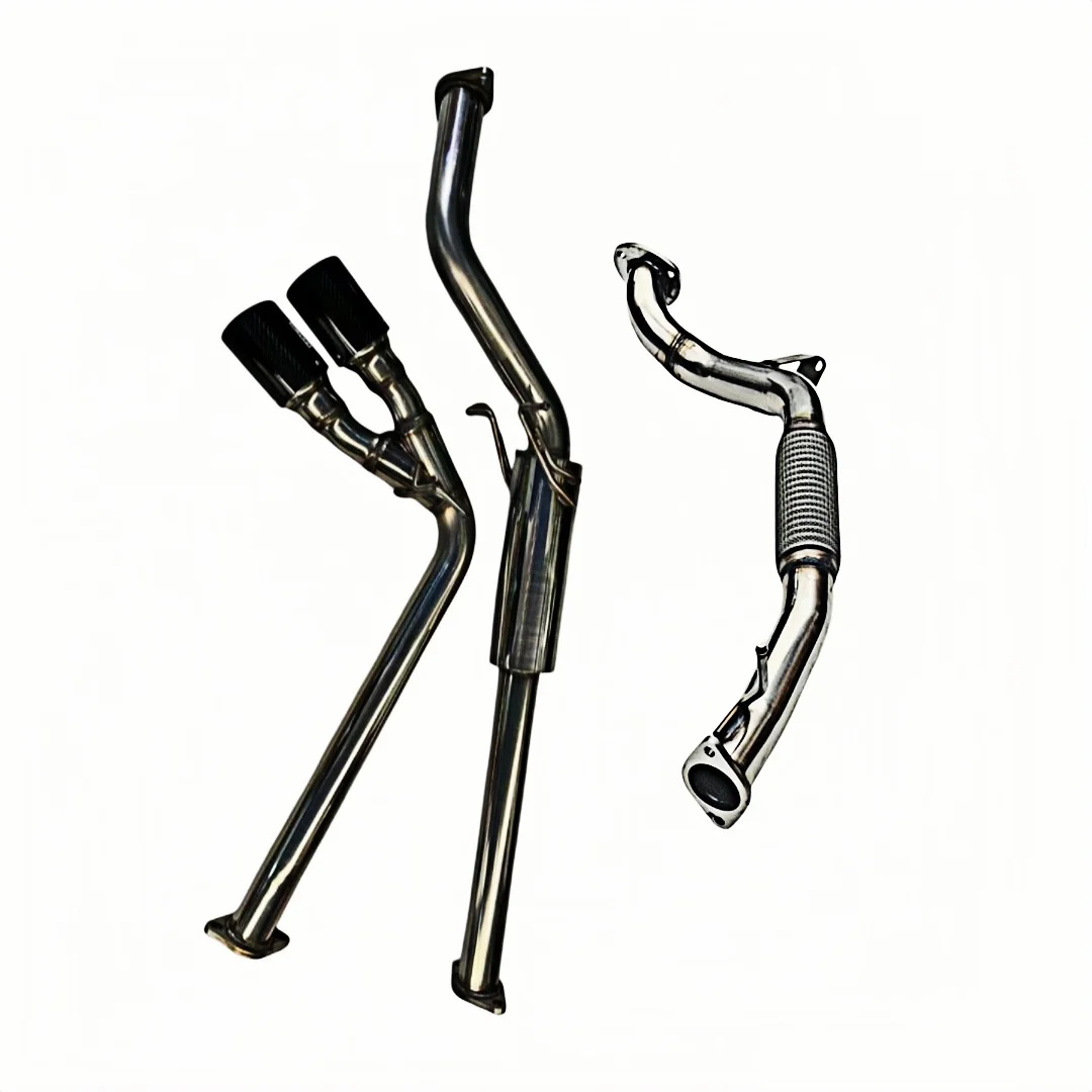 HKS Performance Exhaust System for Ford Ranger T6 T7 T8 Cat-Back Carbon Fiber Double Tail Muffler with Side Exhaust Pipe