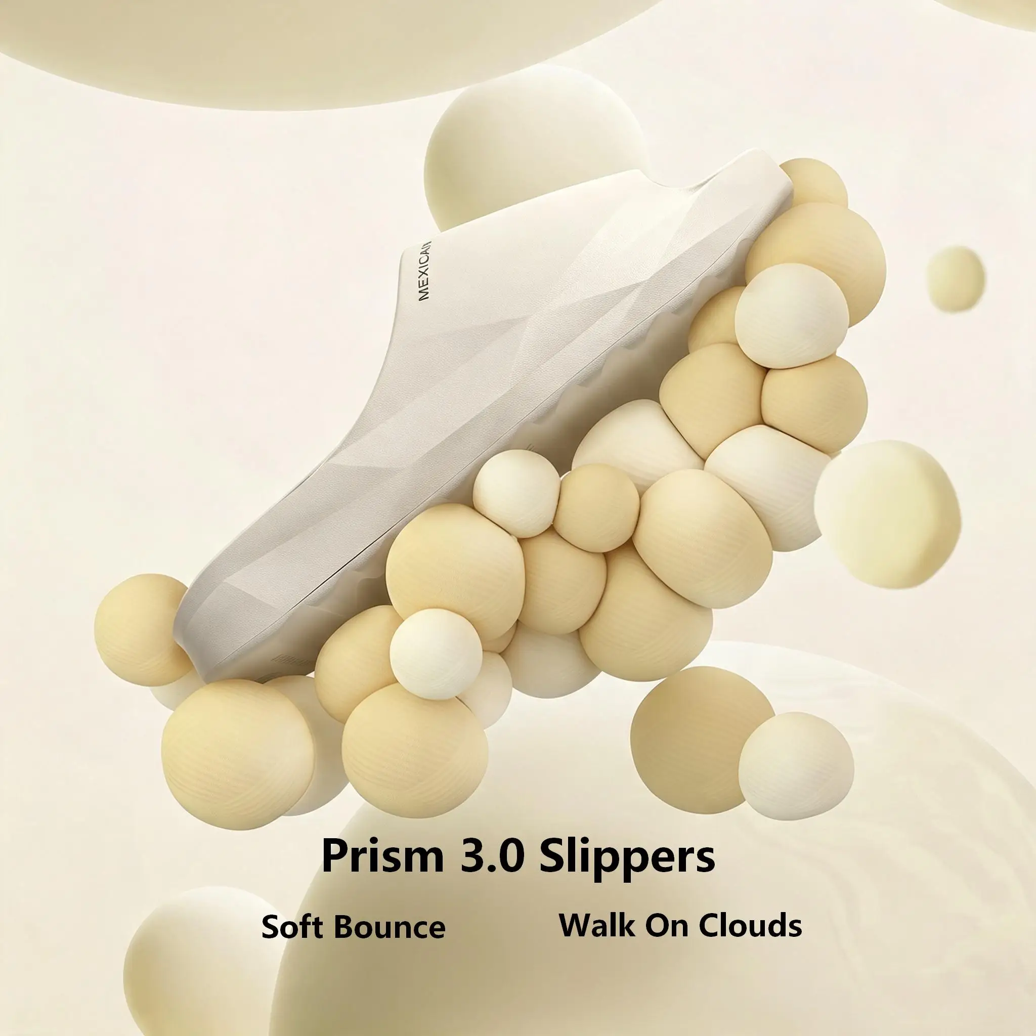 Herren EVA-Slipper in Uni-Farben, geometrische, dicke Plateausohle, weiches Cloud-Feeling, rutschfest, offene Zehenpartie, lässige Slides für drinnen und draußen – Detail 5