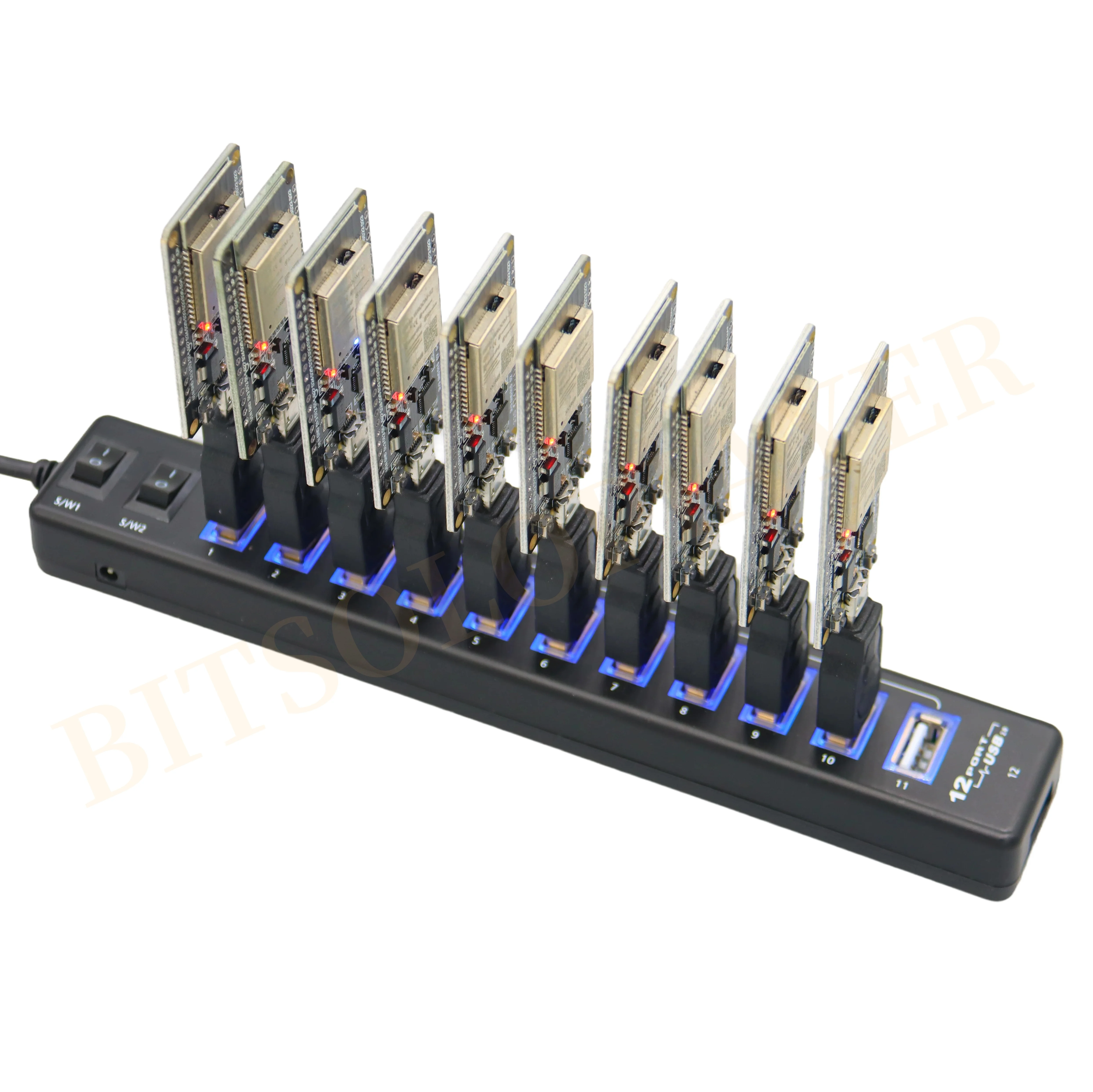 NerdMiner Hub 550kh/s Nerd Miner ESP32-WROOM 10 x USB Combo Kit