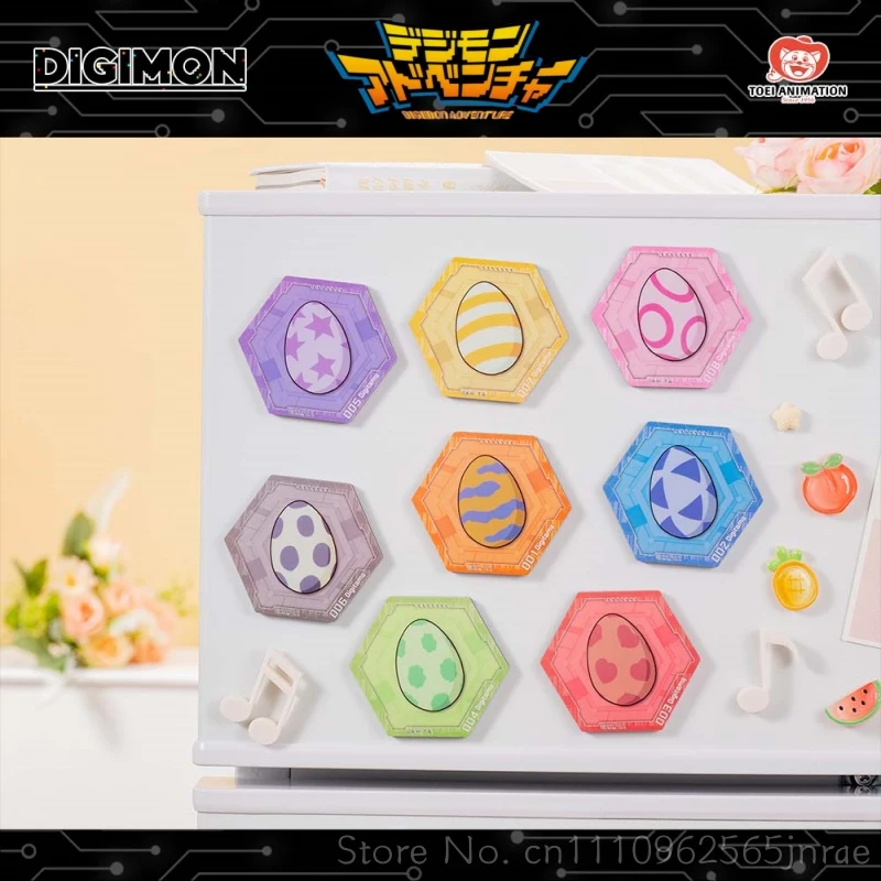 Toei Animation Digimon Adventure Blind Box Fridge Magnet Anime Cartoon Magnetic Badge Decorative Collectible For Home Kitchen
