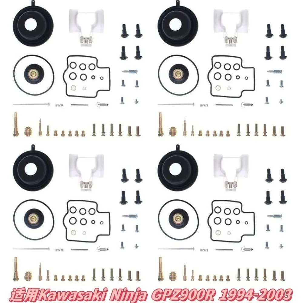 Carburetor Repair Kit for  Ninja GPZ900R 1994-2003 Gaskets Jets Float Valve Rebuild Set