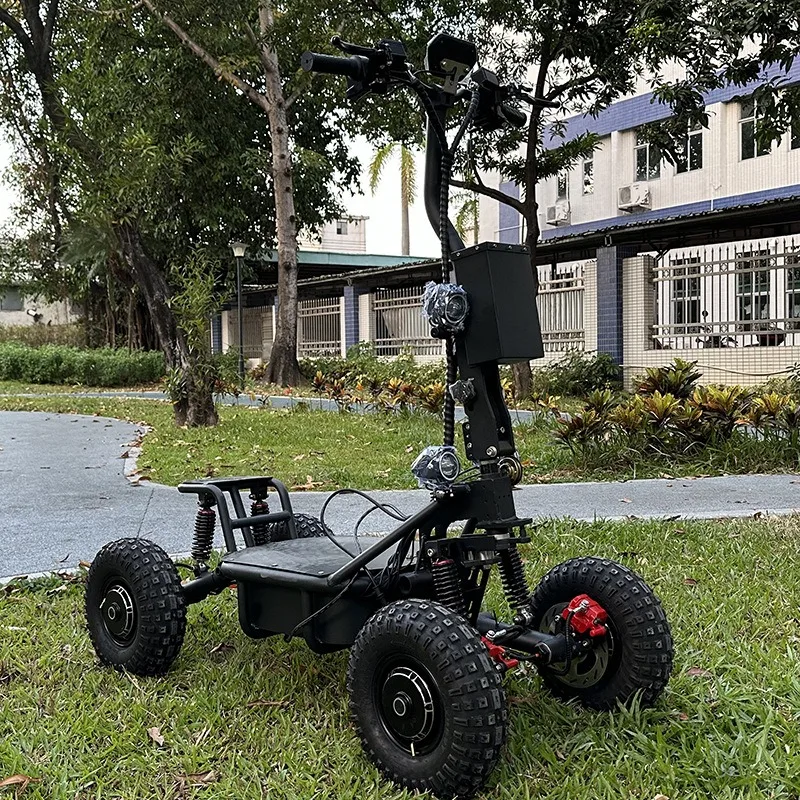 14 Inch Four-wheel Drive Electric All-terrain Vehicle Off-road Vehicle ATV Four-wheel Scooter High Power Long Battery Life Folda