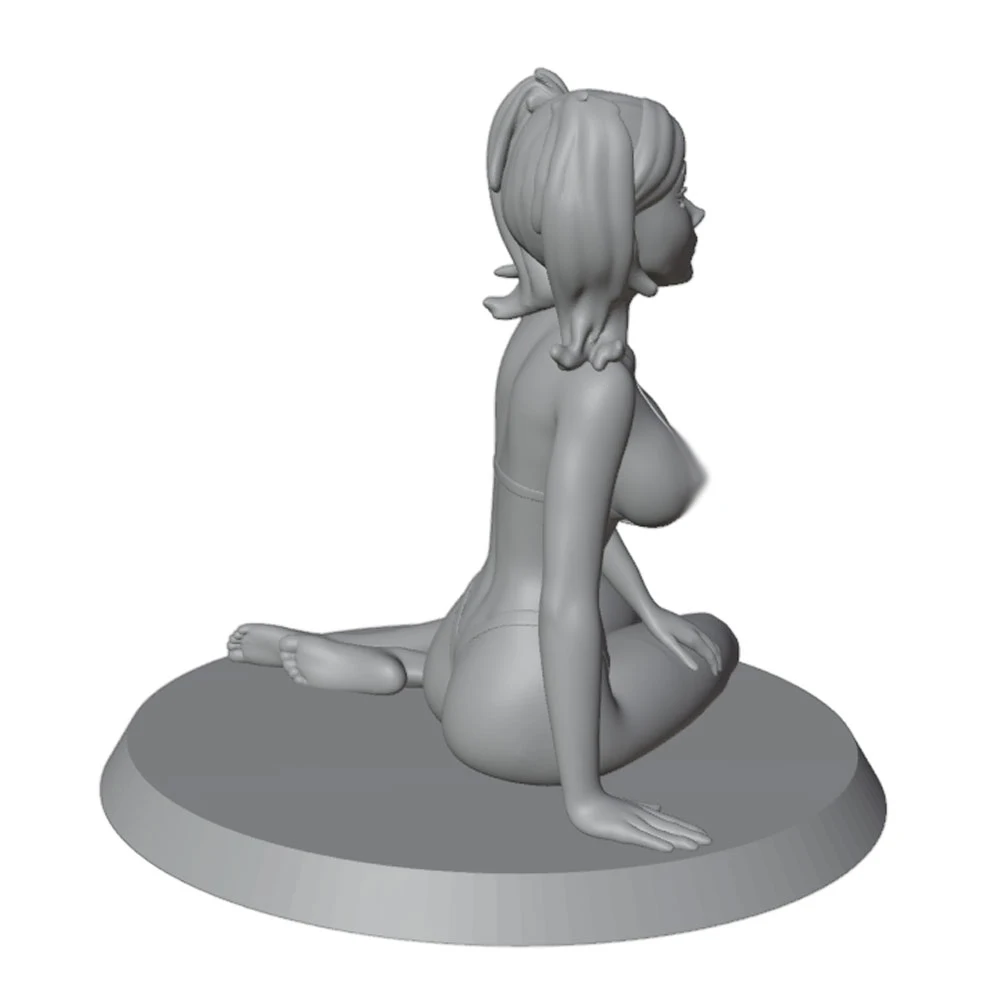 1/24 75mm Ornament,Attractive resin model kit for GK miniature 3D printed grey statue figurine DIY doll model not painted