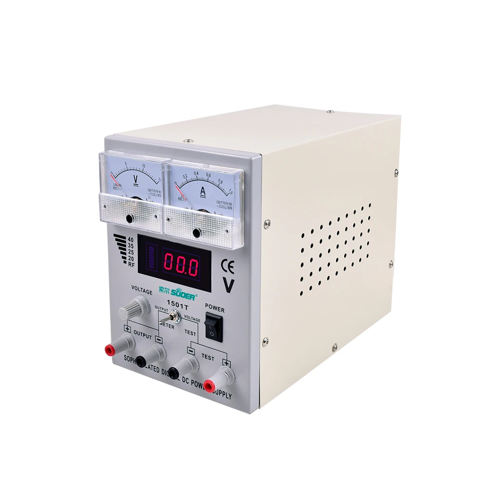 Regulador analógico de precisão ajustável 15v 1a dc display lcd fonte de alimentação de comutação estável para reparo de telefone compatível 240v 220v