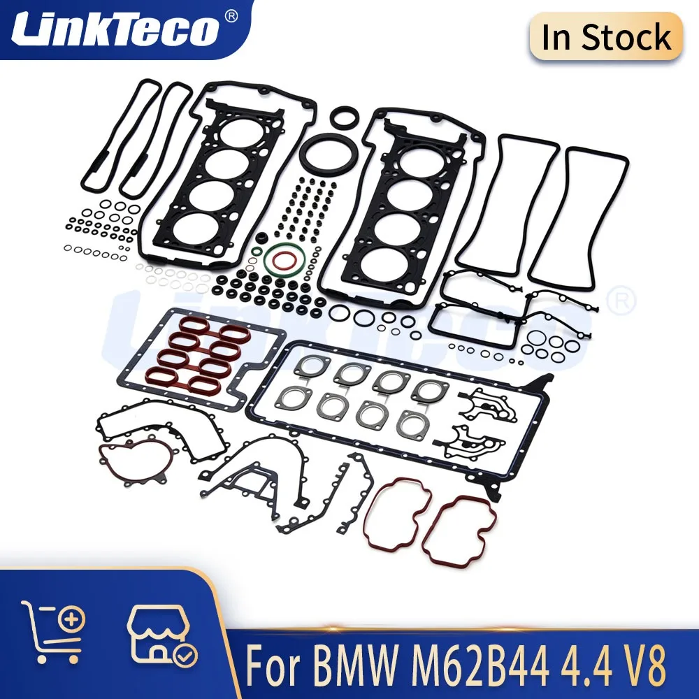 Engine Parts Full Head Gasket Set Fit 4.4 L M62B44 For BMW 540i 740i X5 E38 E39 E53 Land Rover Range Rover L322 4.4L M62 V8 Gas