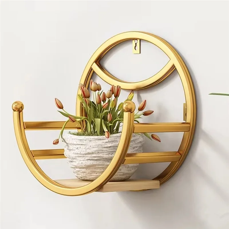 حامل زهور مثبت على الحائط على الحائط من الحديد المطاوع متعدد الاستخدامات - رف زهور حائط للمطاعم، أرفف تخزين النباتات لغرفة المعيشة #4