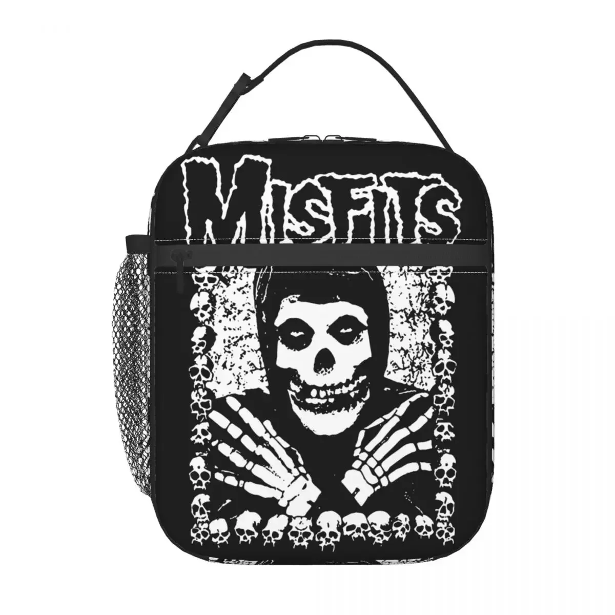 The Misfits Insulated Lunch Bags High Capacity Skull Lunch Container Cooler Bag Tote Lunch Box Reusable Insulation Bag