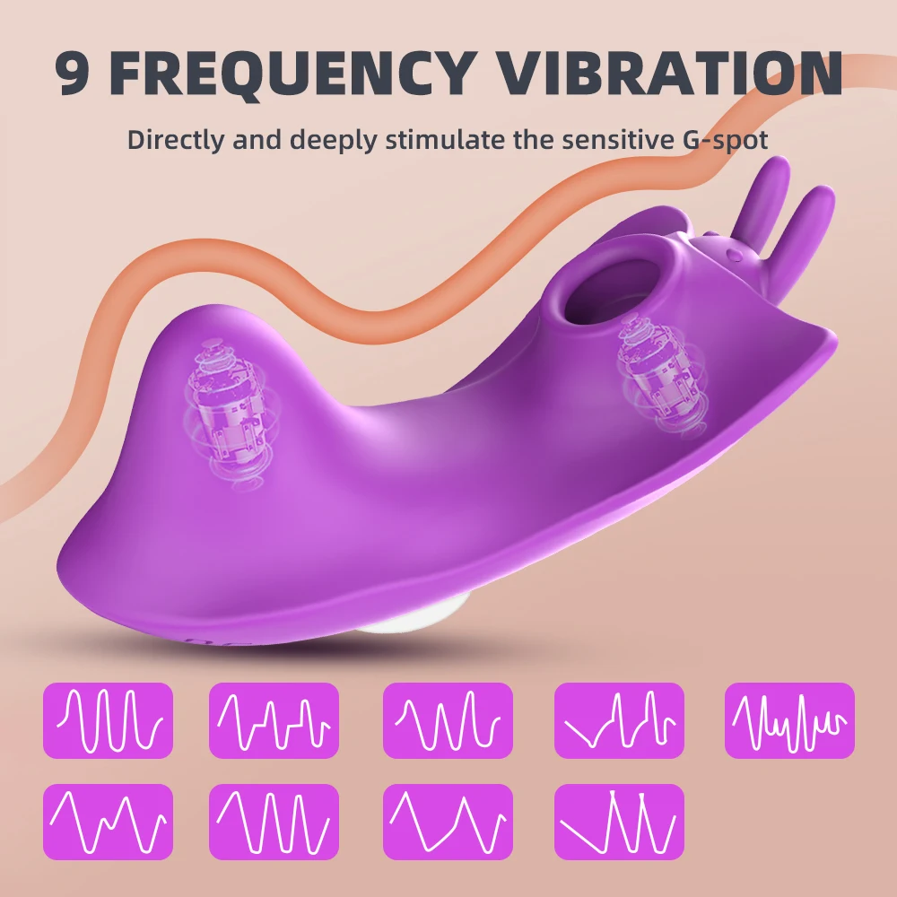 2 In 1 aplikasi Bluetooth mengisap vibrator wanita dpt dipakai klitoris Sucker klitoris Stimulator barang dewasa mainan seks untuk celana dalam wanita