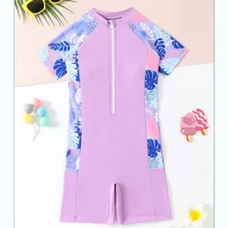 Purple Girls One Piece Swimsuit 6-12 Year Kids Swim Suit Teenage Children's Swimwear 2025 Sports Bathing Suits Surfing Bodysuit