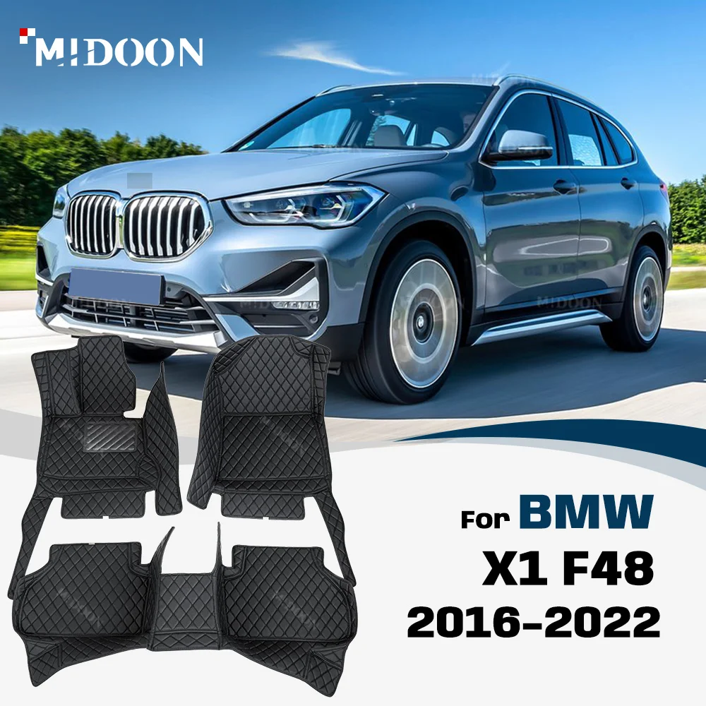 

Car Floor Mats For BMW X1 F48 2016 2017 2018 2019 2020 2021 2022 Custom Auto Foot Pads Carpet Cover Interior Accessories