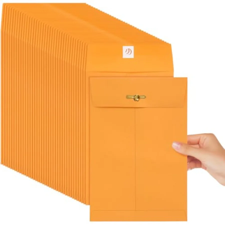 

50 Pcs 5 x 7.5 Manilla Envelopes Clasp Kraft Catalog with Closure for Storing Mailing 28 lb Kraft Envelope Paper for Office Doc