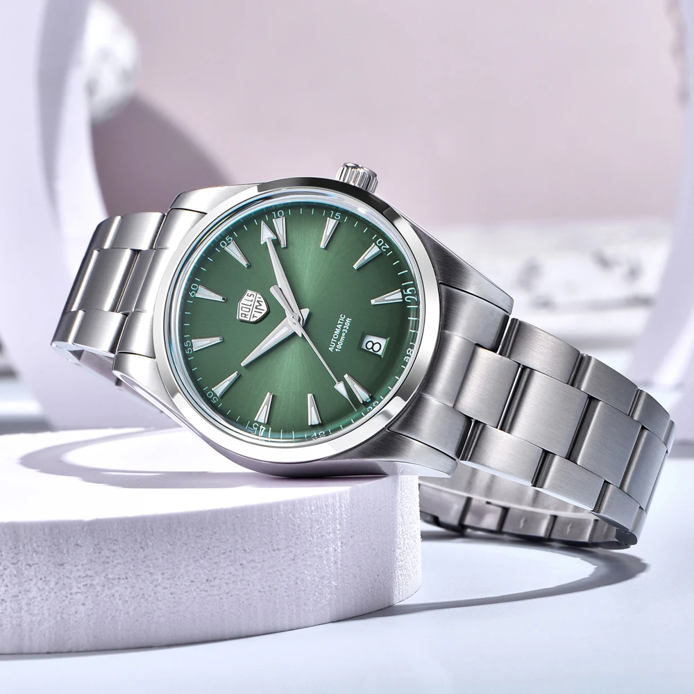 2025 New Rollstimi Simple Texture Dial BGW9 Mechanical Watch NH35A Men's Automatic Watch Sapphire Crystal Luminous Watch For Men