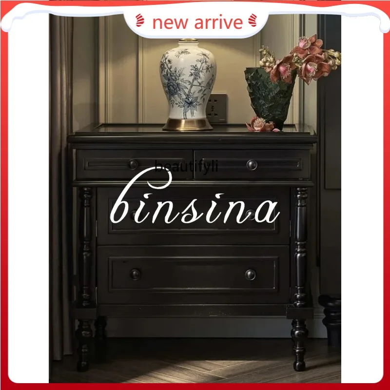 

D2520 Black Bedside Table/Master Bedroom Bedside Cabinet/Black Locker Storage Cabinet/