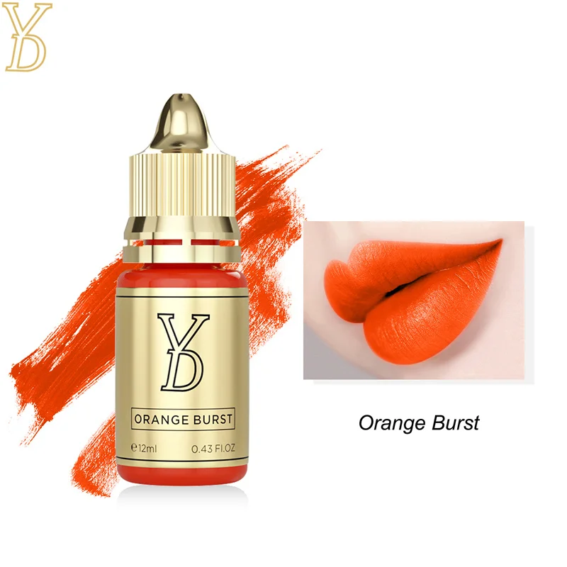 

YD NEO 12ML/bottle Orange Burst Tattoo Ink Pigment Professional Beauty Paints Makeup Tattoos Supplies Semi-permanent Lip Beauty