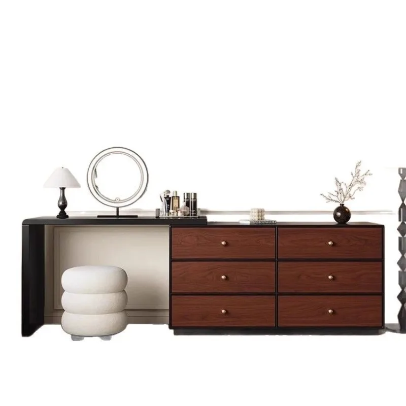 

Medieval style integrated dresser, chest cabinet, turn to bedroom at will, storage cabinet, multi-functional makeup table