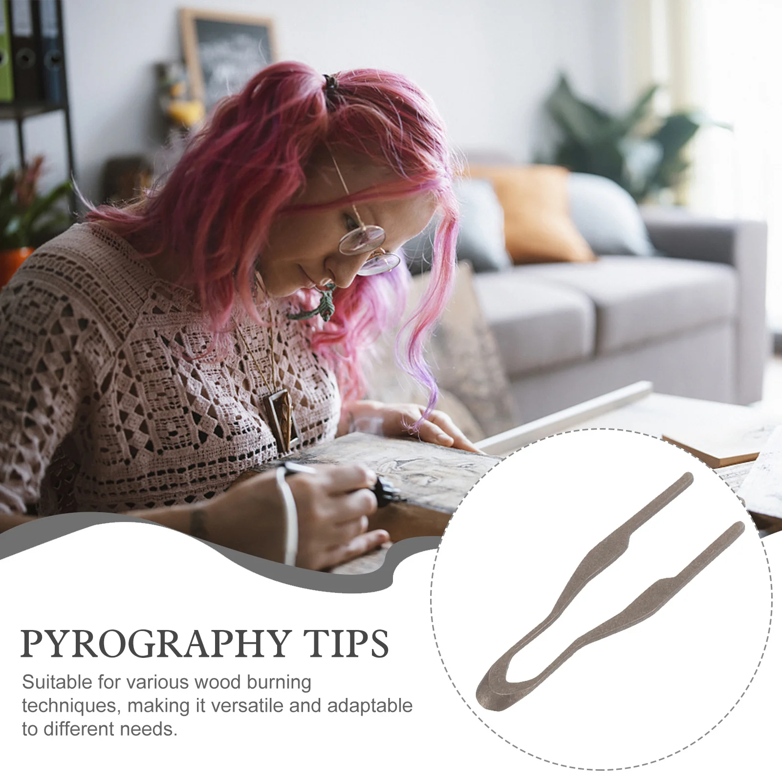 Наконечники для проволоки для пирографии с высоким импедансом, совместимые большинство моделей, прочные, компактные наконечники для хранения проводов для пирографии, только наконечники для сжигания древесины