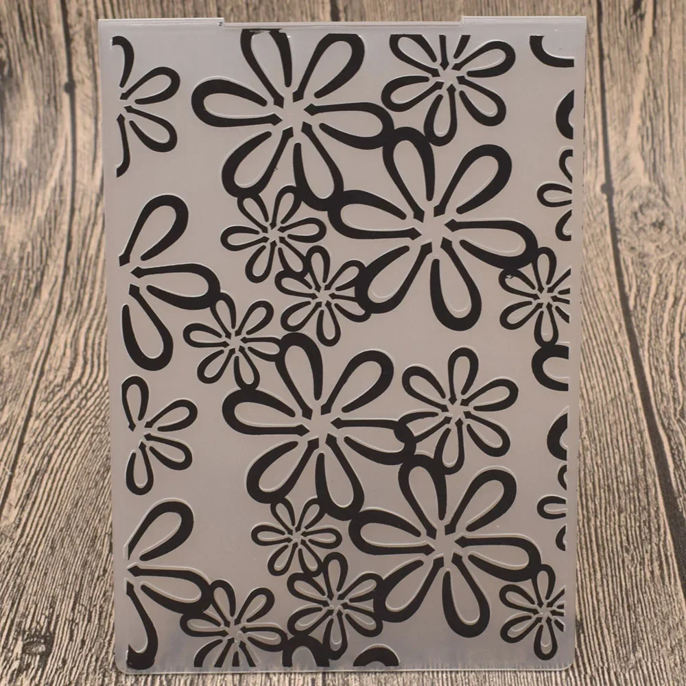 Blumen Kunststoff Prägung Ordner für Kartenherstellung Scrapbooking Hochzeit Papierkarten Fotoalbum Dekor