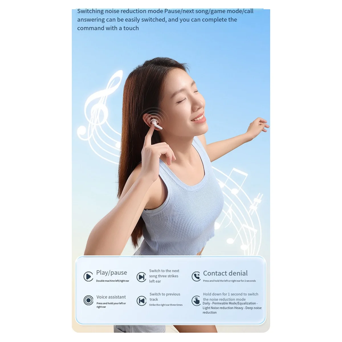 

X61A_JOYROOM In-Ear Stereo SoundReduction Wireless Bluetooth Earphone,A
