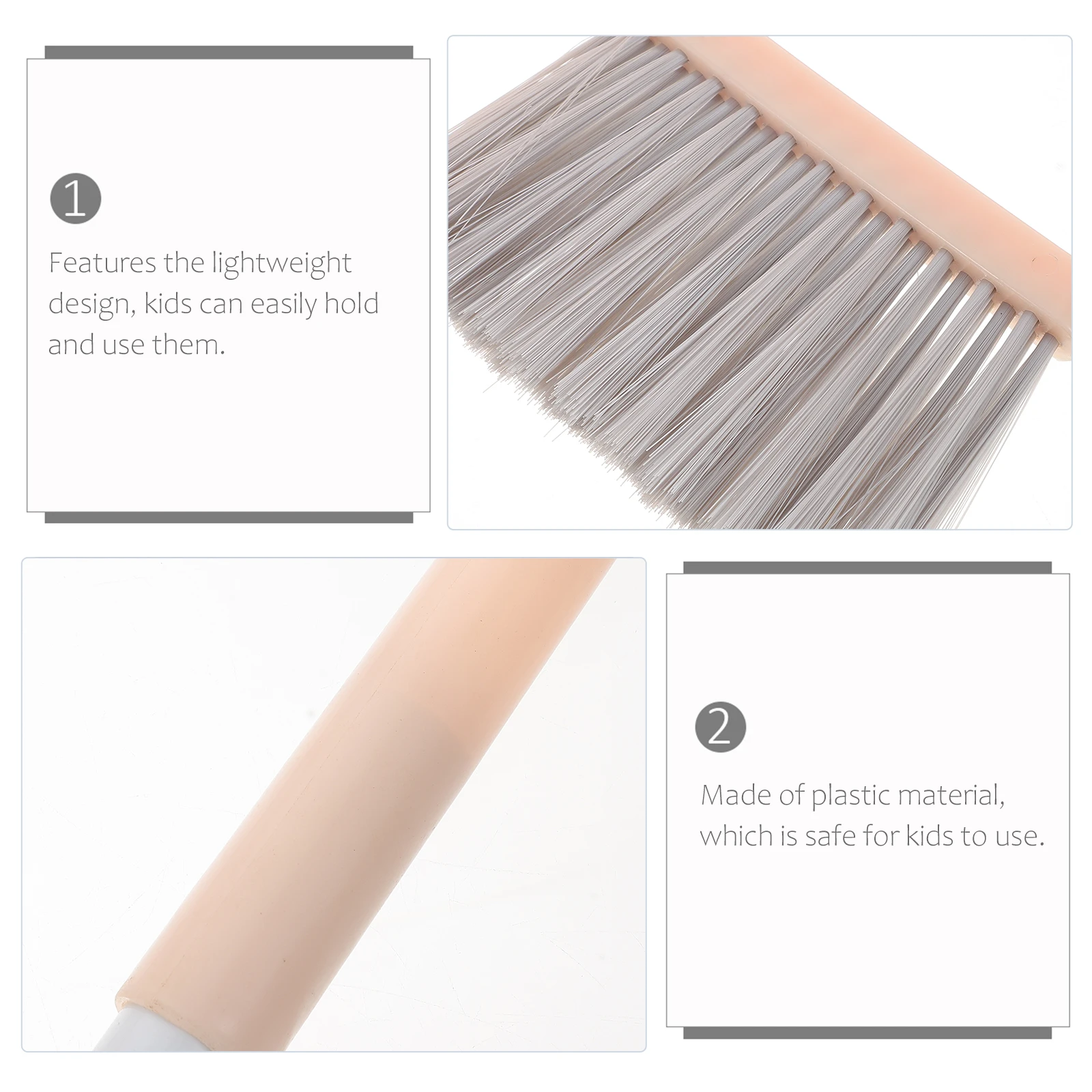 

Childrens Broom Dustpan Set Orange Mini Cleaning Toy Kids Supplies Adjustable Rod Toddler Broom Set Home Outdoor Safe Material