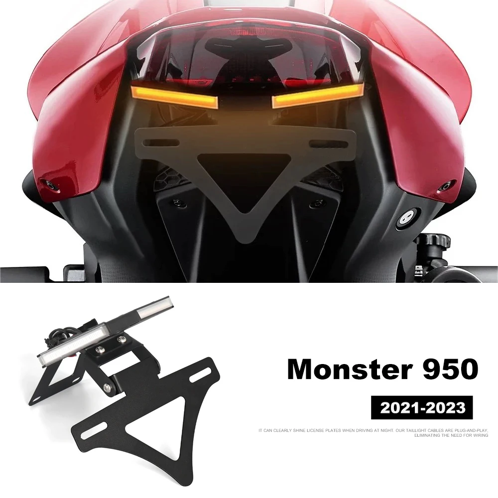 

Motorcycle Rear Short Tail Stock License Plate Holder Tailstock Bracket Kit For Ducati Monster950 Monster 950 2021 2022 2023