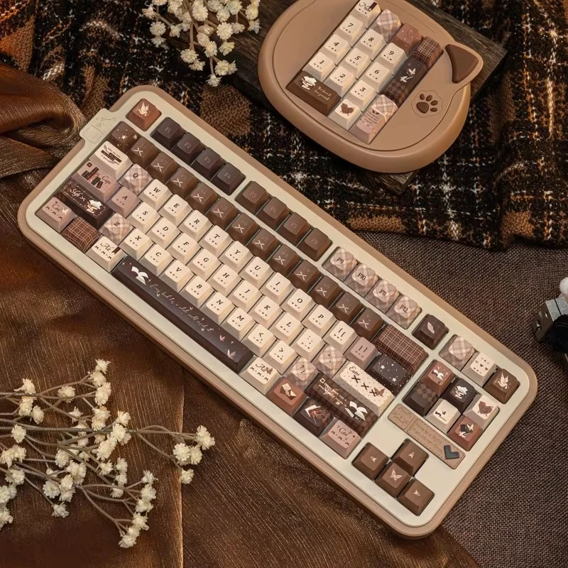 

Сублимационная краска PBT, колпачок для клавиш Cherry Profile, 130-клавишная книга времени, изготовленная на заказ клавиатура для переключателей MX, игровая клавиатура