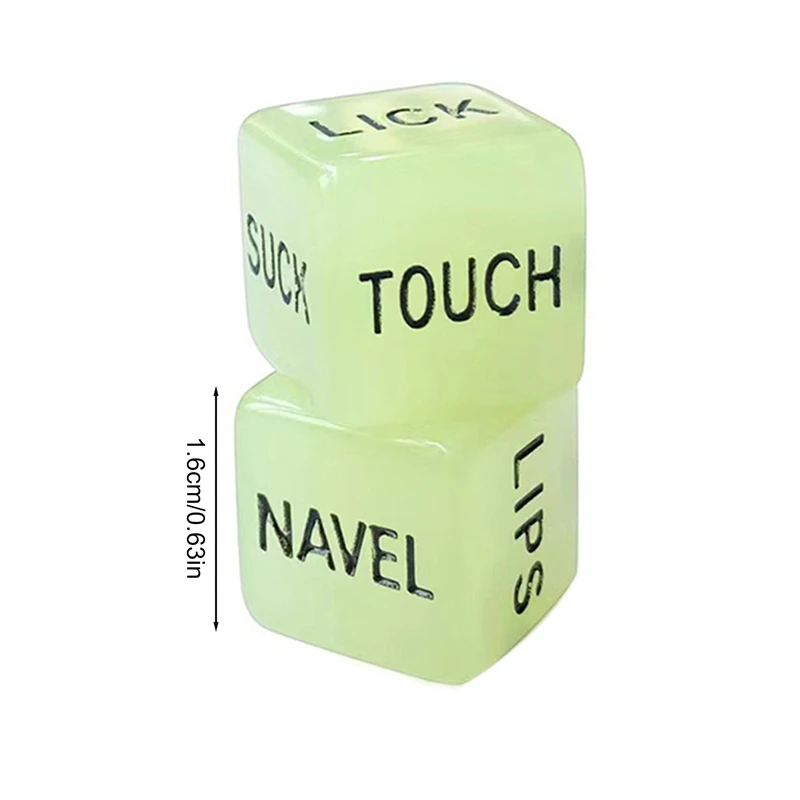 2Pcs Noctilucent Erotic Lovers Action Guide Foreplay Romantic Party Toys Sexy Dice Set Adult Love Physical Interaction Game Gift