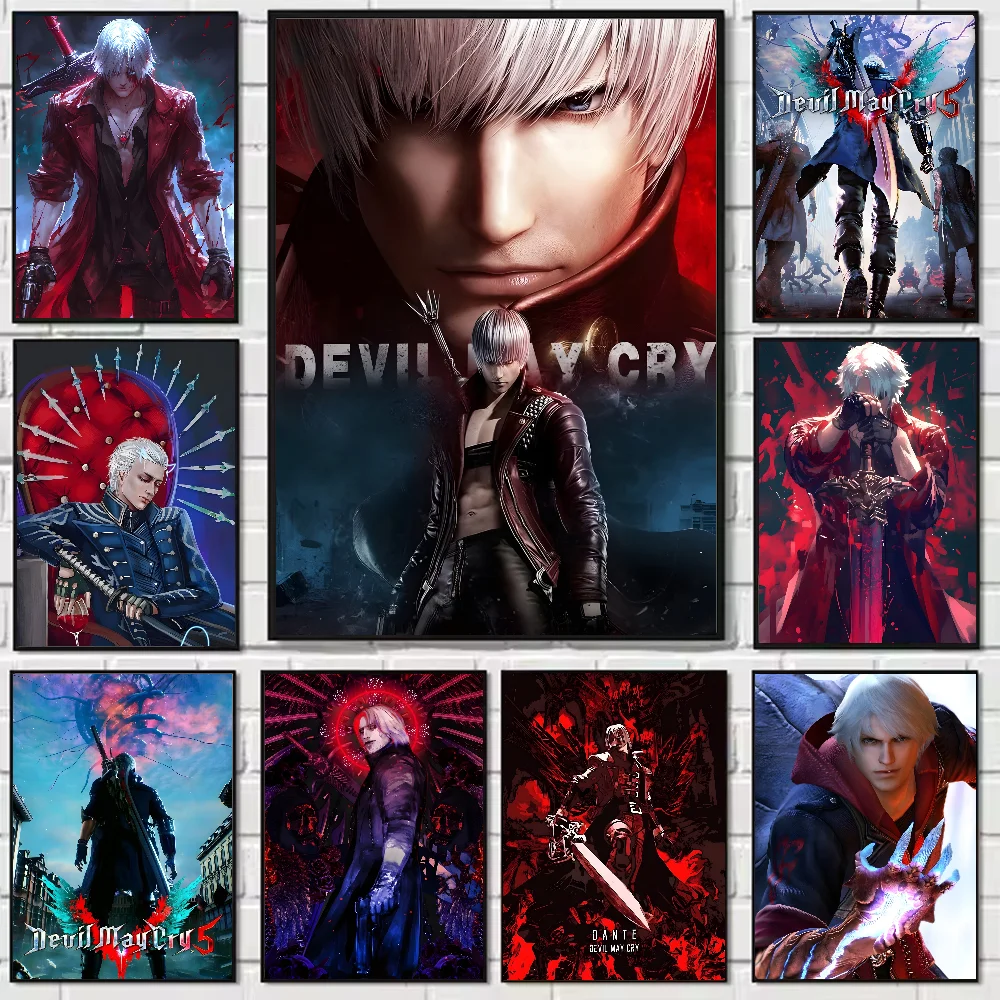 ملصق Devil May Cry-S عالي الدقة على الحائط اللاصق المقاوم للماء لغرفة المعيشة المنزلية وغرفة النوم والديكور الجمالي