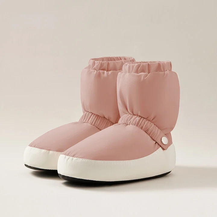 Stivali caldi da ballo Stivaletti da riscaldamento per balletto invernale per scarpe da balletto per ragazza per bambini Adulti Danza moderna Morandi Serie di colori caldi Ballerina