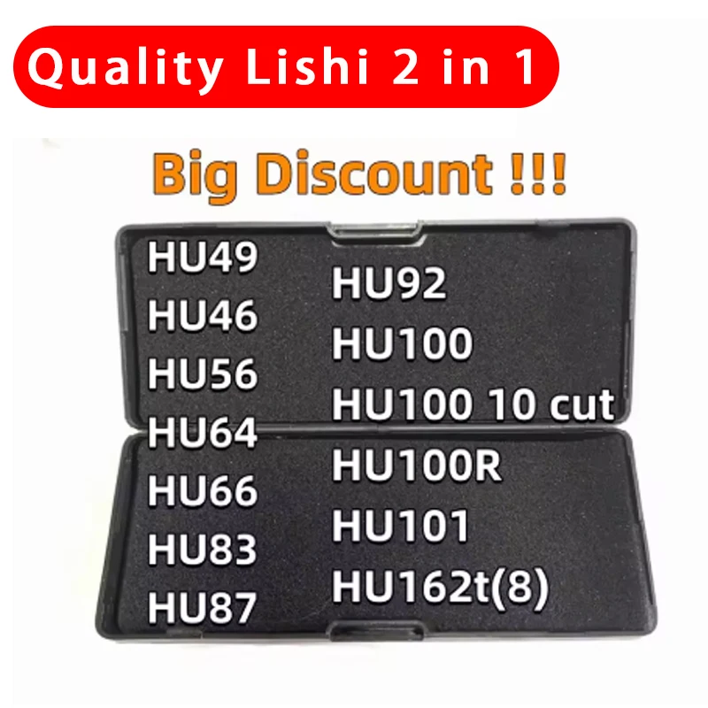 

Инструмент lishi 2 в 1 HU49 HU46 HU56 HU64 HU66 HU83 HU87 HU92 HU100 HU100(10) HU100R HU101 HU162T (8) Самые продаваемые типы