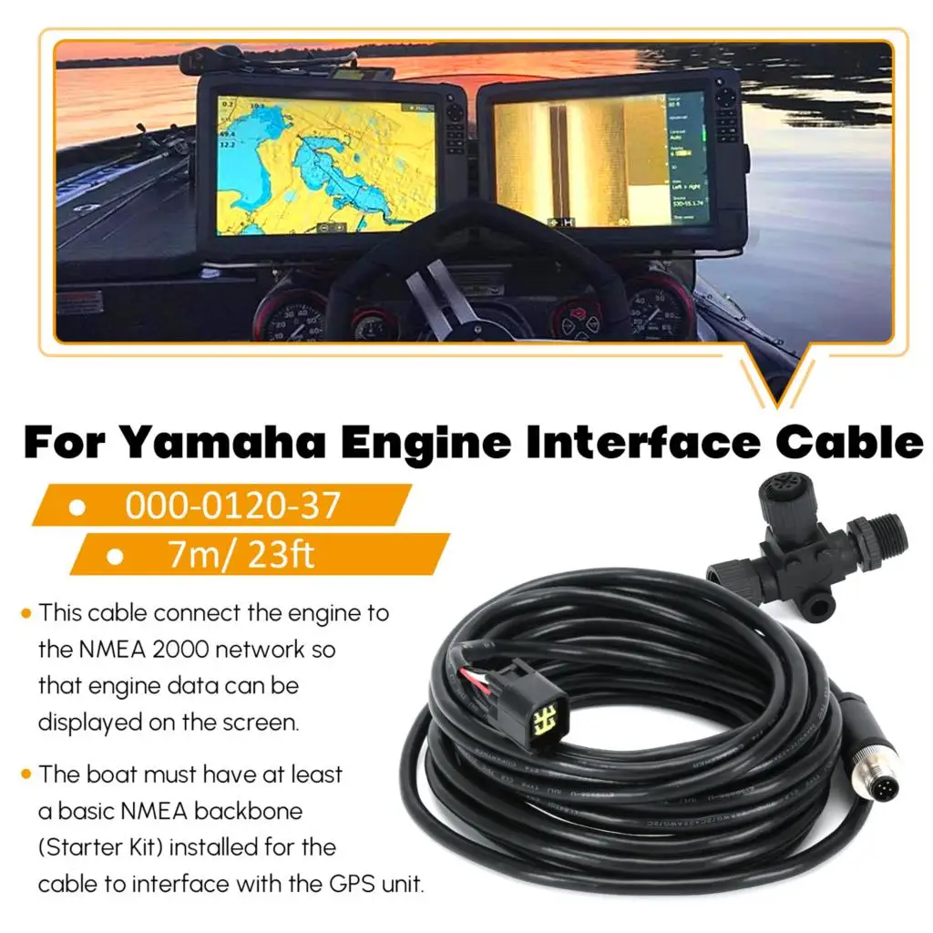 For Lowrance & Simrad 000-0120-37 for Yamaha Engine Interface Cable NMEA 2000 (7M) w/