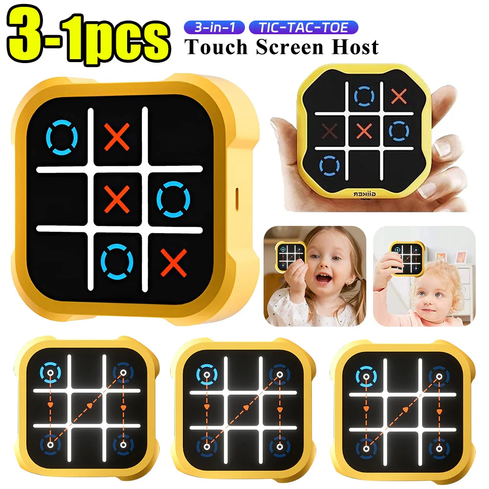 TIC-TAC-TOE 볼트 체스 게임, 어린이 퍼즐 전자 장난감, 휴대용 휴대용 체스 보드 게임 장난감, 가족 선물, 3-1 개 