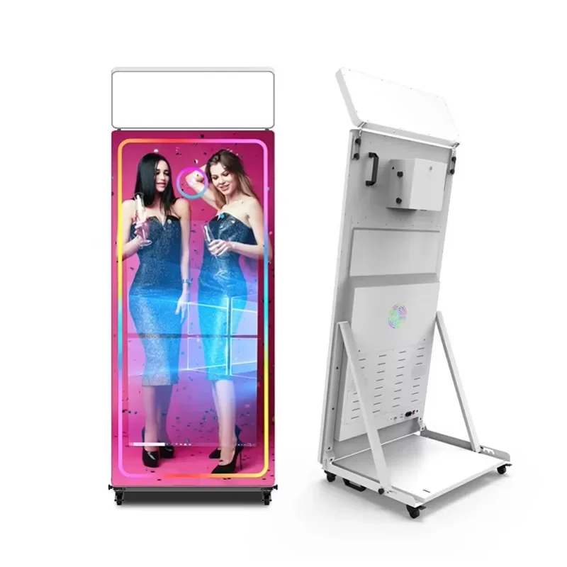 Mirror Photo Booth Full 2024 Easy to Carry New Design 70 Inch Magic