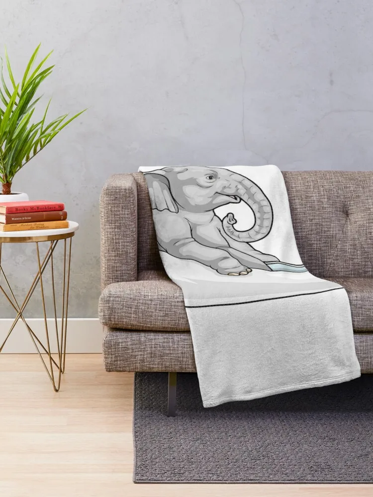 Elephant Bathe Bathtub Throw Blanket blankets ands funny gift Multi-Purpose for babies Blankets